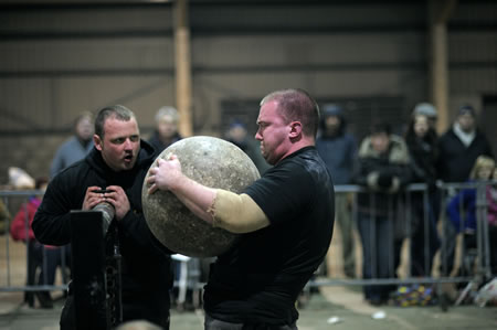 Hywel Owen-Thomas on the Atlas Stones at Celtic Carnage in February 2012.